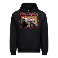 Black Merry Christmas Cows Urban Hoodie - Bettercallsaul