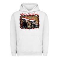 Pigment Lunar Rock Merry Christmas Cows Urban Hoodie - Bettercallsaul