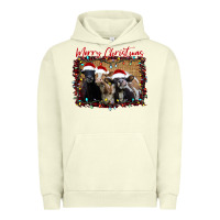 Pigment Pistachio Merry Christmas Cows Urban Hoodie - Bettercallsaul