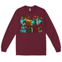 Burgundy born is the king Long Sleeve Tee - AdoDesignShop