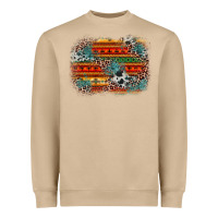 Mushroom leopard aztec background Heavyweight Sweatshirt - Zillion Design Studio