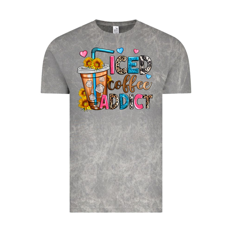 Iced Coffee Addict Vintage Tee by Zillion Design Studio | Teevron