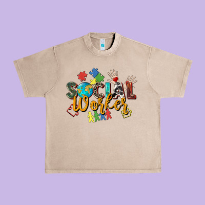 Social Worker Urban Heavy Tee Designed By Zillion Design Studio