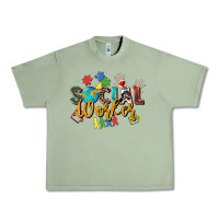 Oil Green social worker Urban Heavy Tee - Zillion Design Studio