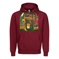 Burgundy hispanic heritage seamless pattern Zipper Hoodie - BundleAndBundleShop