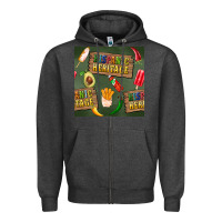 Charcoal Heather hispanic heritage seamless pattern Zipper Hoodie - BundleAndBundleShop