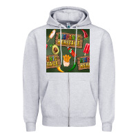 Heather Grey hispanic heritage seamless pattern Zipper Hoodie - BundleAndBundleShop