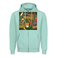 Seafoam hispanic heritage seamless pattern Zipper Hoodie - BundleAndBundleShop
