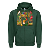 Sports Green hispanic heritage seamless pattern Zipper Hoodie - BundleAndBundleShop
