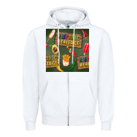 White hispanic heritage seamless pattern Zipper Hoodie - BundleAndBundleShop