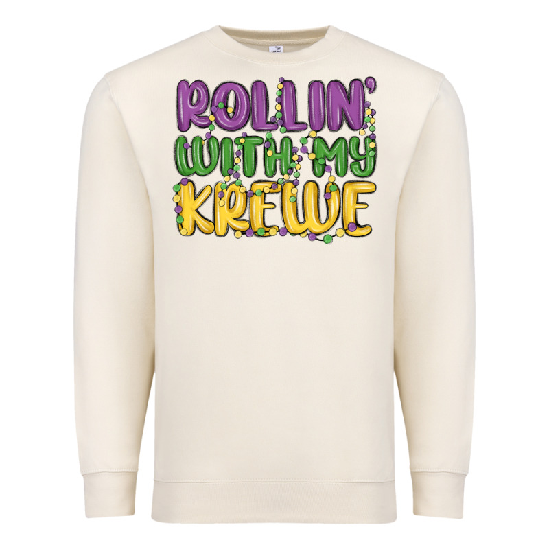 Rollin With My Krewe Premium Sweatshirt by MaliasSmallBusiness | Teevron