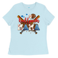 Baby Blue ballpark mama Ladies Tee - AdoDesignShop