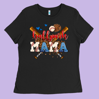 Ballpark Mama Ladies Tee Designed By Adodesignshop