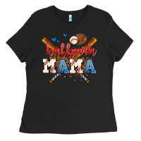 Black ballpark mama Ladies Tee - AdoDesignShop