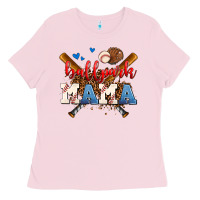 Bubblegum Pink ballpark mama Ladies Tee - AdoDesignShop