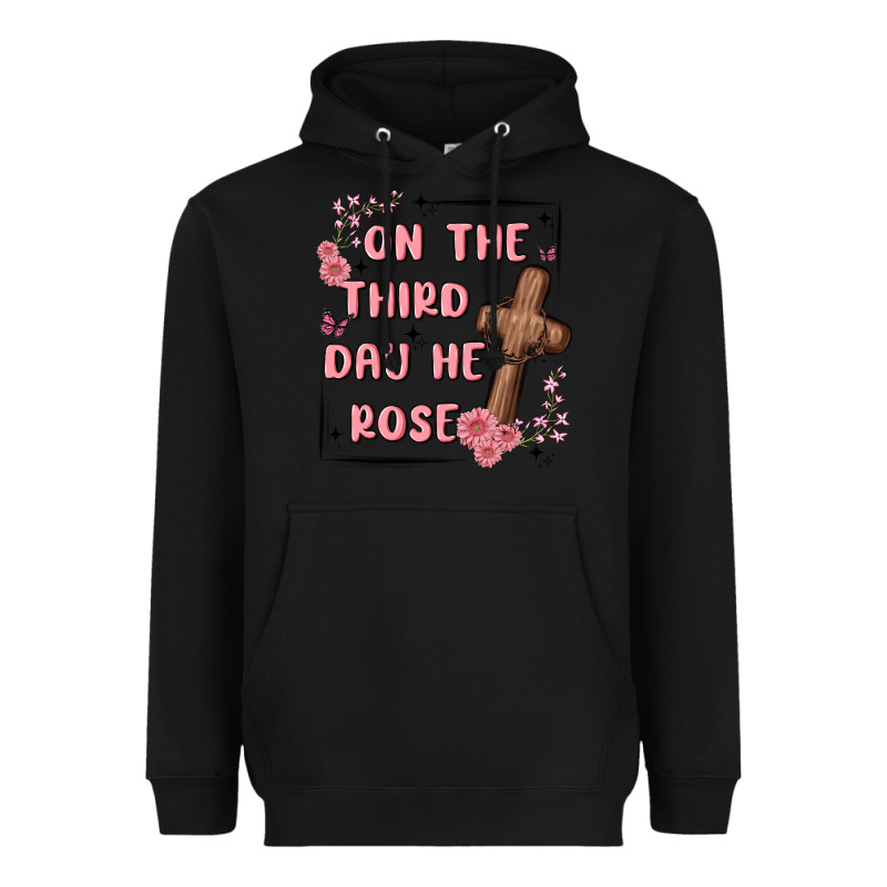 On The Third Day  He Rose Heavyweight Hoodie by MaliasSmallBusiness | Teevron