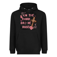 Black on the third day  he rose Heavyweight Hoodie - MaliasSmallBusiness