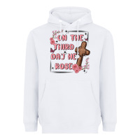 White on the third day  he rose Heavyweight Hoodie - MaliasSmallBusiness