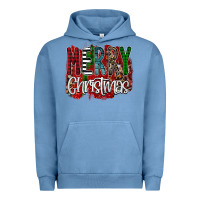 Pigment Pebble Blue Merry Christmas Buffalo Plaid Leopard Urban Hoodie - Bettercallsaul