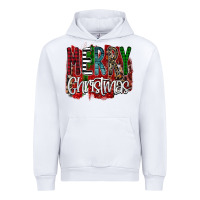 White Merry Christmas Buffalo Plaid Leopard Urban Hoodie - Bettercallsaul