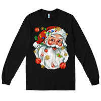 Black santa with little christmas Long Sleeve Tee - AdoDesignShop