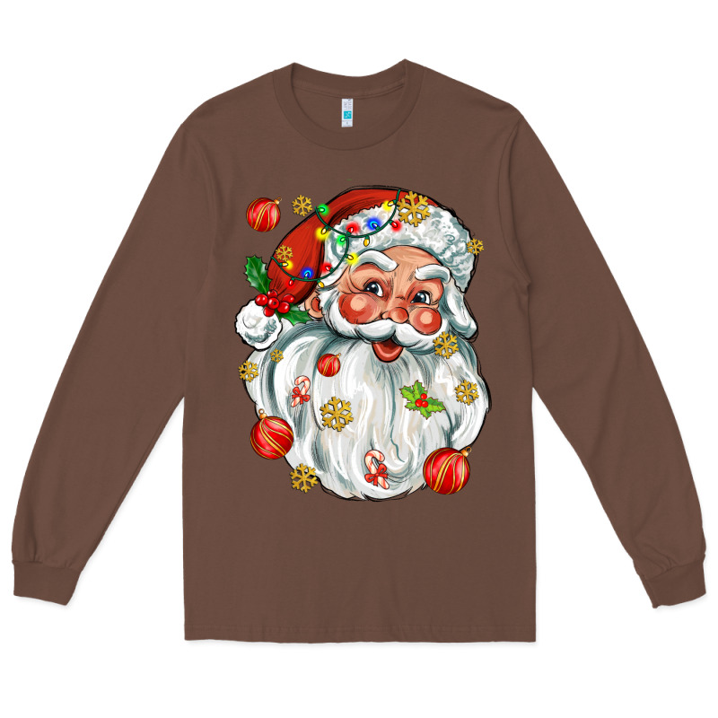 Santa With Little Christmas Long Sleeve Tee by AdoDesignShop | Teevron