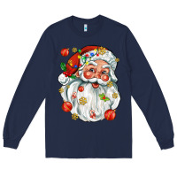 Navy santa with little christmas Long Sleeve Tee - AdoDesignShop