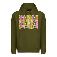 Army Green Easter Brushstrokes Premium Hoodie - BundleAndBundleShop