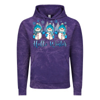 Cloud Purple snowman hello winter Vintage Hoodie - JahusDesignShop