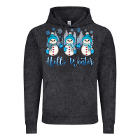 Vintage Black snowman hello winter Vintage Hoodie - JahusDesignShop