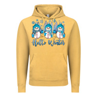 Vintage Mustard snowman hello winter Vintage Hoodie - JahusDesignShop