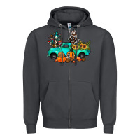 Smoke cactus pumpkin truck fall Zipper Hoodie - JahusDesignShop