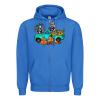 True Royal cactus pumpkin truck fall Zipper Hoodie - JahusDesignShop