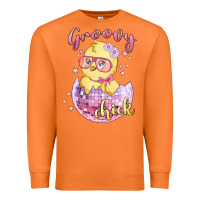 Carrot groovy chick easter Premium Sweatshirt - MaliasSmallBusiness