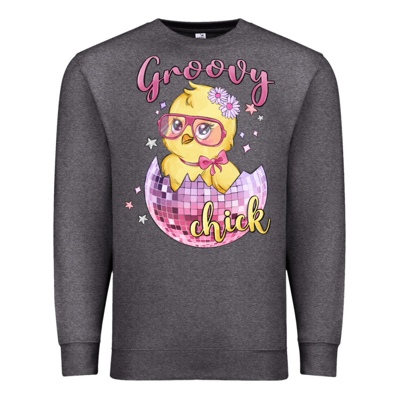 Groovy Chick Easter Premium Sweatshirt by MaliasSmallBusiness | Teevron