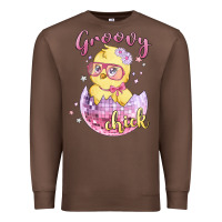 Chestnut groovy chick easter Premium Sweatshirt - MaliasSmallBusiness