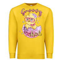 Lemon groovy chick easter Premium Sweatshirt - MaliasSmallBusiness