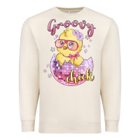 Sandshell groovy chick easter Premium Sweatshirt - MaliasSmallBusiness