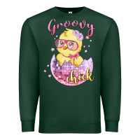 Sports Green groovy chick easter Premium Sweatshirt - MaliasSmallBusiness