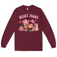 Burgundy best mom ever floral coffee cups Long Sleeve Tee - JahusDesignShop