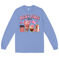 Colony Blue best mom ever floral coffee cups Long Sleeve Tee - JahusDesignShop