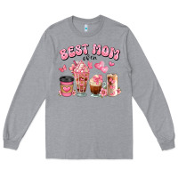 Heather Grey best mom ever floral coffee cups Long Sleeve Tee - JahusDesignShop