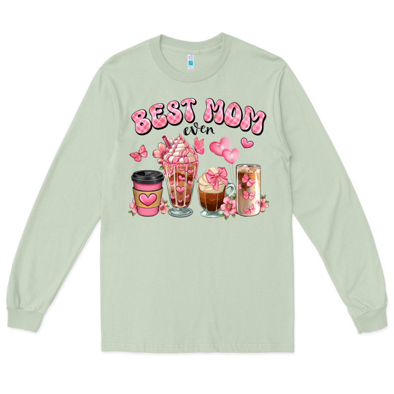 Best Mom Ever Floral Coffee Cups Long Sleeve Tee by JahusDesignShop | Teevron