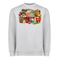 Heather Grey school bus driver coffee cups Heavyweight Sweatshirt - texasbilliewilder