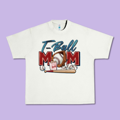 T Ball Mom Urban Heavy Tee Designed By Zillion Design Studio