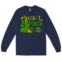 Navy cant pinch this with clovers Long Sleeve Tee - AdoDesignShop