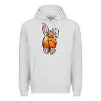 Dove Grey Basketball Easter Bunny Premium Hoodie - BundleAndBundleShop