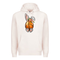Pale Pink Basketball Easter Bunny Premium Hoodie - BundleAndBundleShop