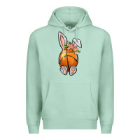 Seafoam Basketball Easter Bunny Premium Hoodie - BundleAndBundleShop