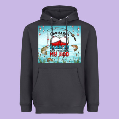 Show Me Your Bobbers And I Will Show My Rod Heavyweight Hoodie Designed By Maliassmallbusiness